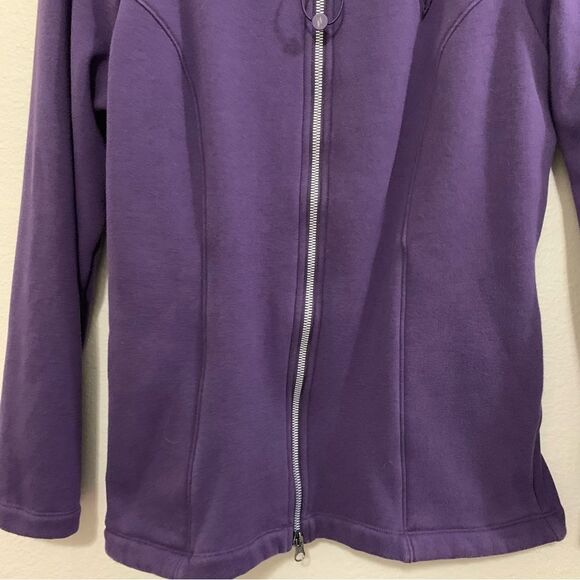 SKETCHERS Full Zip Sweatshirt Women Small Purple Fleece Pockets Medium Weight. - Picture 4 of 11